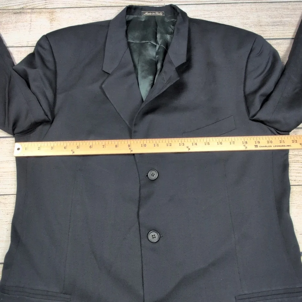 Giorgio Armani Le‎ Collezioni Black Pure Virgin Wool Blazer Jacket Italy 42